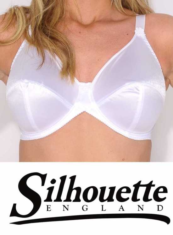 Silhouette Lingerie ‘Sirena Collection’ White Satin Underwired Full Cup Bra...