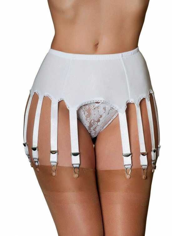 Nancies Lingerie Lycra 14 Strap Suspender / Garter Belt for Stockings (NL70)