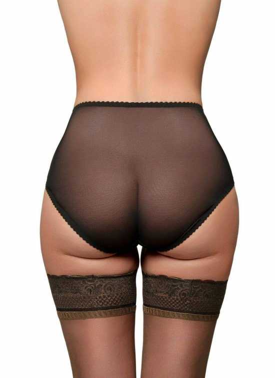 Nancies Lingerie Crotchless Betty See Through Powermesh Brief Knickers (NLcbsk)