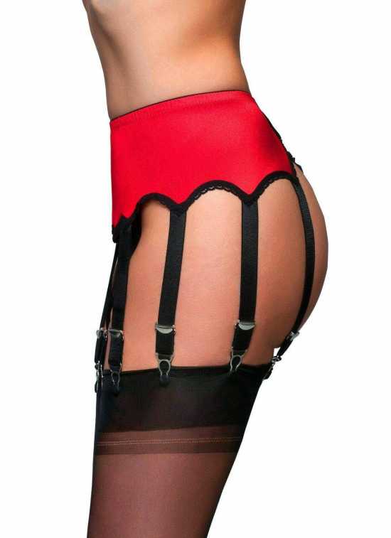 Nancies Lingerie Lycra 10 Strap Suspender / Garter Belt for Stockings (NL11)