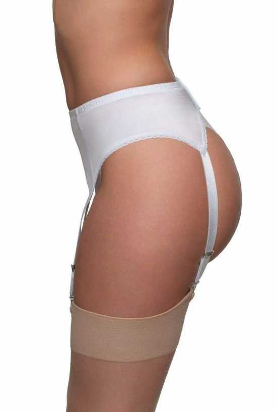 Nancies Lingerie Lycra 4 Strap Suspender / Garter Belt for Stockings (NL6)