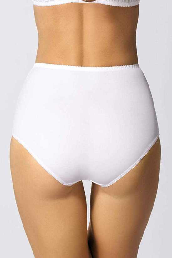 ​  'Gorteks Lingerie' Marilyn White High Waist Control Panties with Floral...