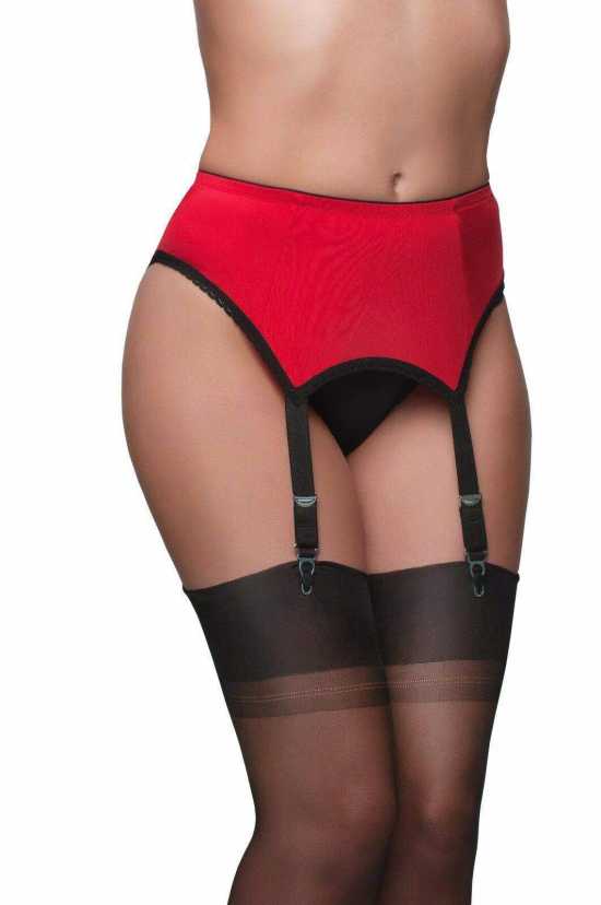 Nancies Lingerie Lycra 4 Strap Suspender / Garter Belt for Stockings (NL6)