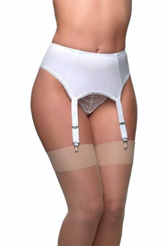 Nancies Lingerie Lycra 4 Strap Suspender / Garter Belt for Stockings (NL6)