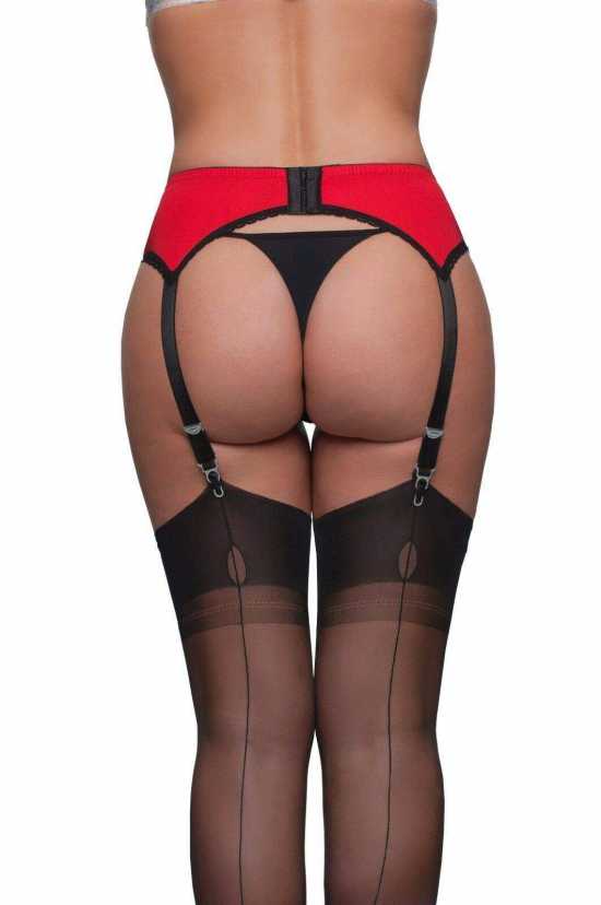 Nancies Lingerie Lycra 4 Strap Suspender / Garter Belt for Stockings (NL6)