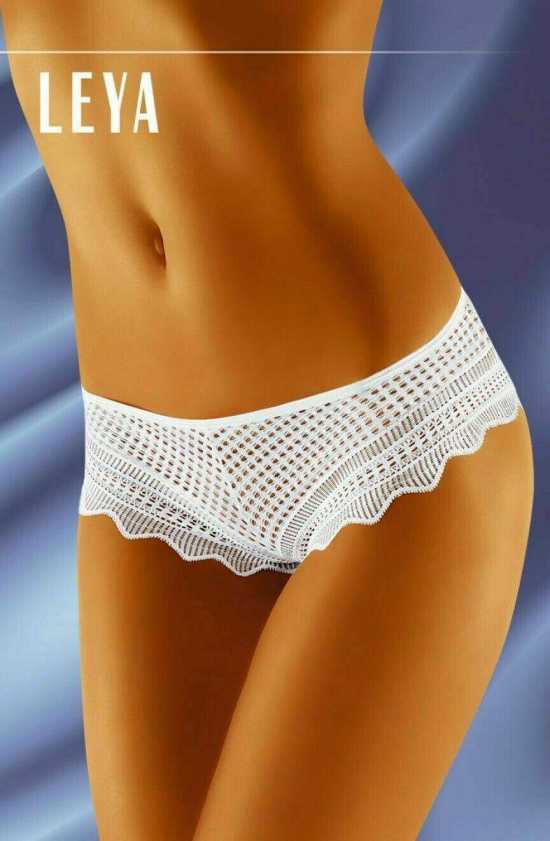 'Wolbar Lingerie' Tina Pinstripe Design Shorty Brief Panties in WHITE ( UK...