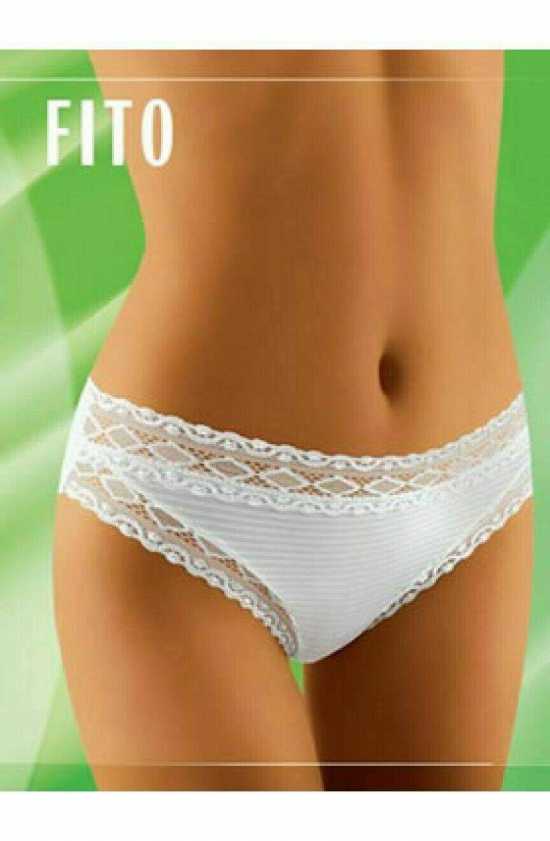 'Wolbar Lingerie' Fito Ladies Sheer White Briefs with Lace ( UK Size 14 )