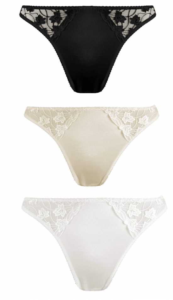 Silhouette Lingerie ‘Cascade Collection’ White Floral Lace Thong (3100w)